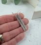 Earrings, Sterling Silver Flower Pattern Bar Droppers - Image 2