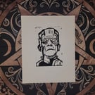 The Monster - Lino Print (Frankenstein)