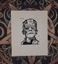 The Monster - Lino Print (Frankenstein)