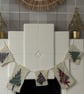 Christmas Tree Bunting - hand knitted 5 piece garland decoration