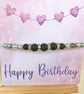 Lava bead bracelet in black - aromatherapy - elasticated approx. 7 inches - Image 8