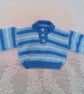 Baby's Blue and White Long Sleeved Jumper, New Baby Gift, Custom Make - Image 5