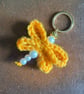 Crochet Beaded Dragonfly Keychain Keyring  - Image 2