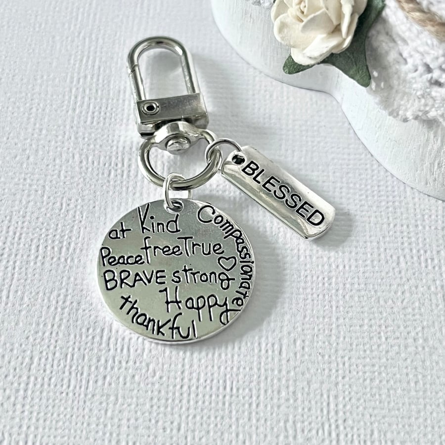 Inspirational Quote Keyring