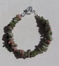 Unakite Crystal Gemstone Beaded Bracelet "Teagan" - Image 3