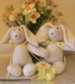 Hand Knitted White Wuffy Bunny - Image 1