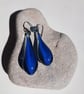 Blue Teardrop Glass Earings  - Image 5