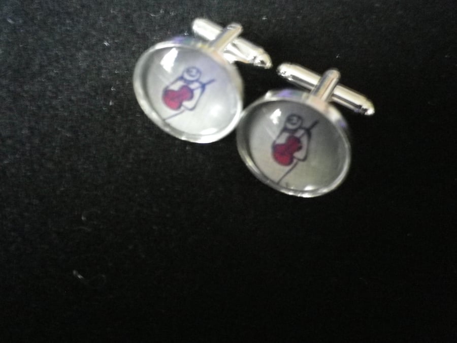 Cool Dude cufflinksfree shipping, gift wrapped, terrific image,, Ref 4694