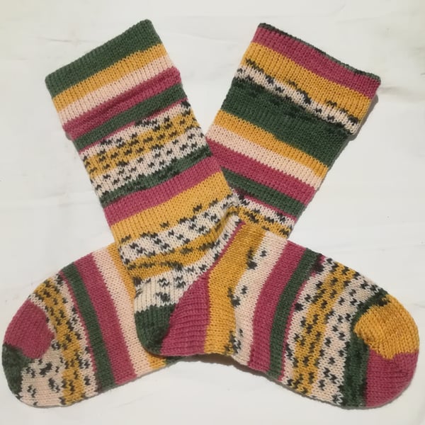 Handmade Wool Socks SIZE: 4-6 UK, 6-8 US, 36-38 EURO