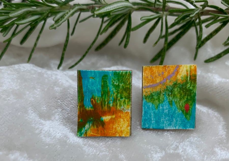 Stainless steel post earrings 