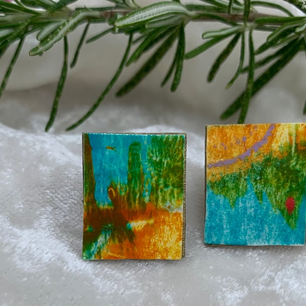 Stainless steel post earrings 