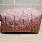 Pink floral boxed pouch 