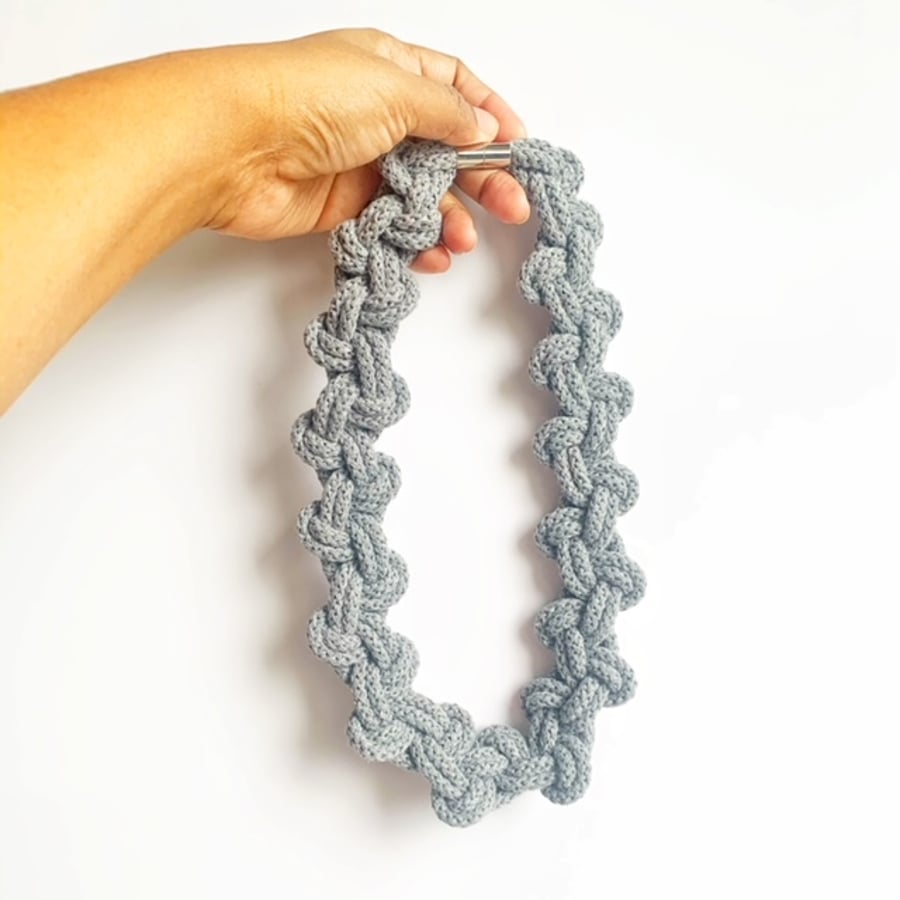 Neutral necklaces made with cotton, Lily Necklace, Mother's Day Gifts