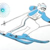 Skier Greetings Card