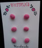 Buttons Handmade Embroidered Yorkshire Style set of 6 - Image 3