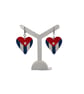 Cuban flag earrings, love Cuba,loveheart jewellery, caribbean queen,hand painted - Image 4