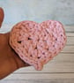 Heart coaster, chunky coaster, small mat, valentine gift, recycled cord - Image 3