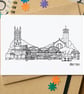 Allerton Liverpool Skyline Greetings Card - Image 1