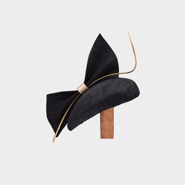 Black Fascinator Hat – Couture Wedding Races Headpiece