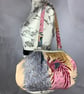 Peacocks large shoulder bag, Birds kiss clasp bag, 2 options, Handmade - Image 3