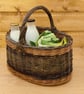 Oval willow shopping basket