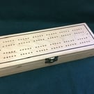 Cribbage Box Set in solid sycamore.
