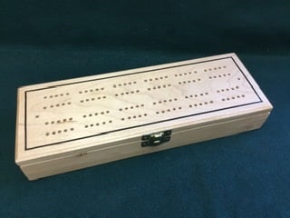Cribbage Box Set in solid sycamore.