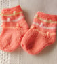Hand Knitted 3 Piece Dress Pants and Socks Set for a Baby Girl, Baby Shower Gift - Image 5