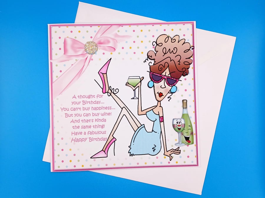 Funny Birthday Card, 8x8inches, 20x20cms