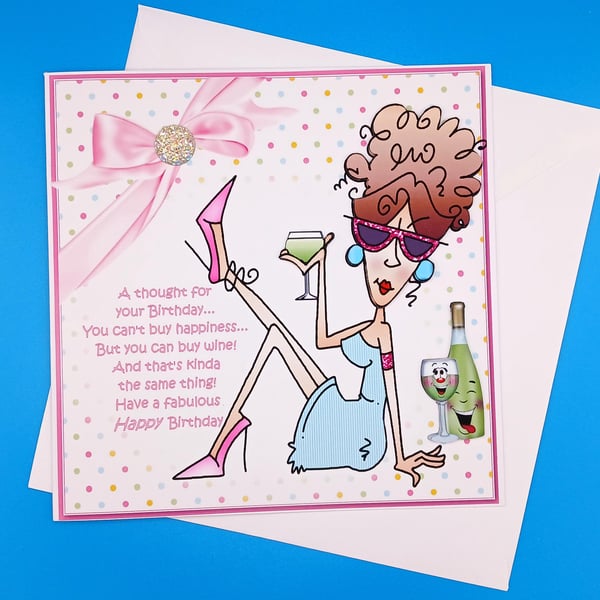 Funny Birthday Card, 8x8inches, 20x20cms