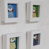 Puffin paintings - original mini framed paintings