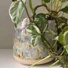 Handmade ceramic plant pot, 11.5cm wide plant pot, decorative pot