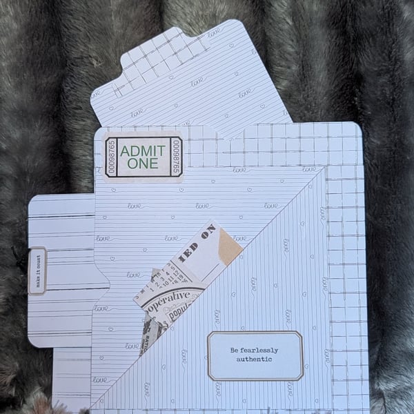 Large Multi-Pocket Journal Insert - White & Black Lines