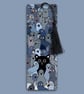 Cat Among the Pigeons Bookmark with Tassel, Black Cat and Pigeon Design - Image 2
