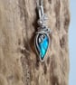 Natural Blue Labradorite & 925 Silver Necklace Pendant Gift Crystal Jewellery - Image 9
