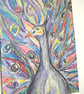 Peacock, colour and graphite pencil drawing.   - Image 3