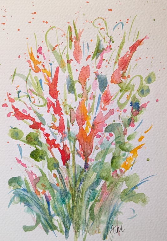 Autumn bouquet, unframed abstract floral