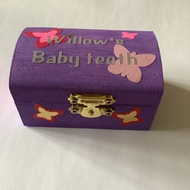 Baby teeth treasure box