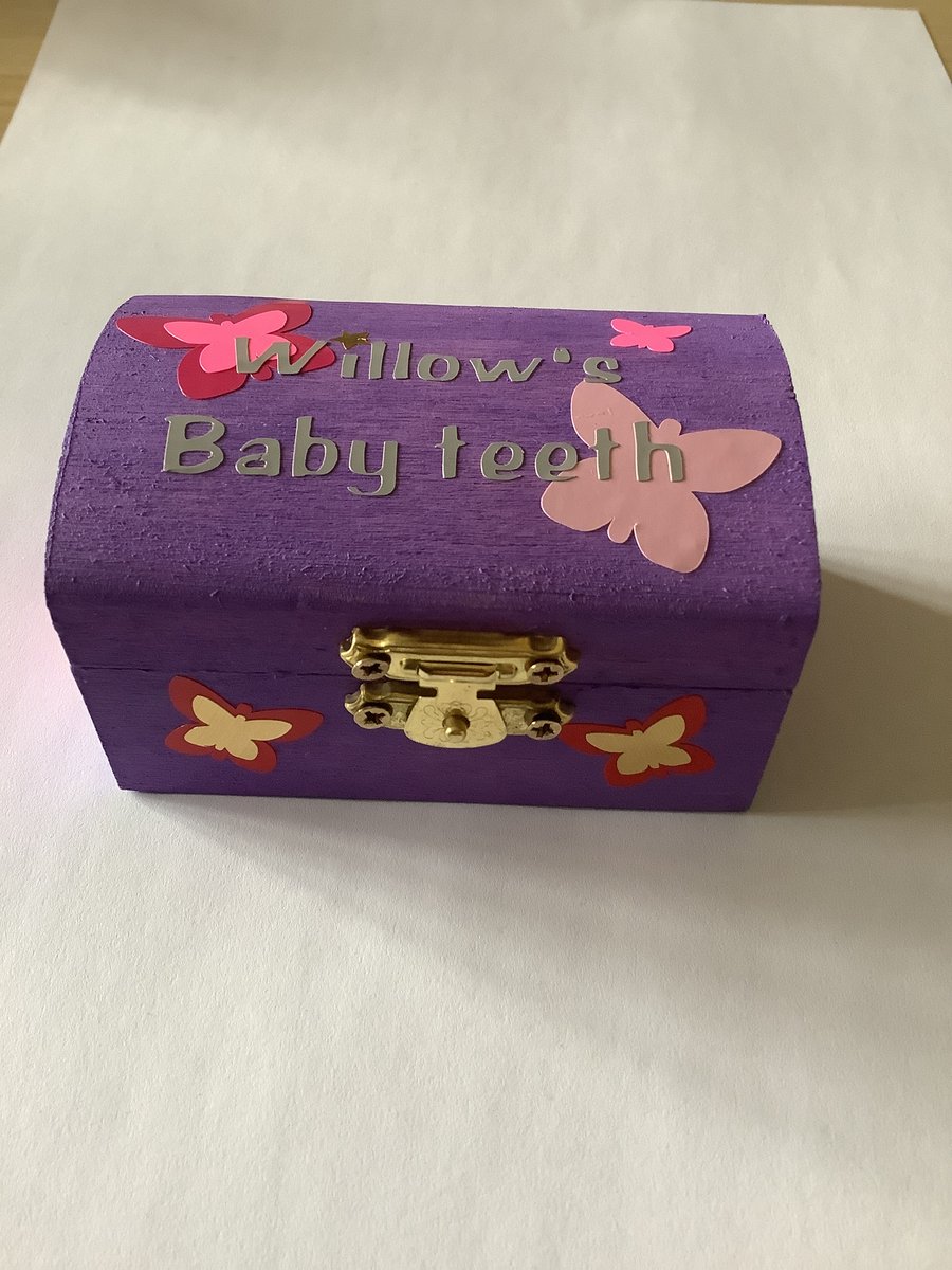 Baby teeth treasure box