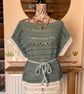 Summer Cotton Belted Tunic Beach Wear Evening Wear One Size