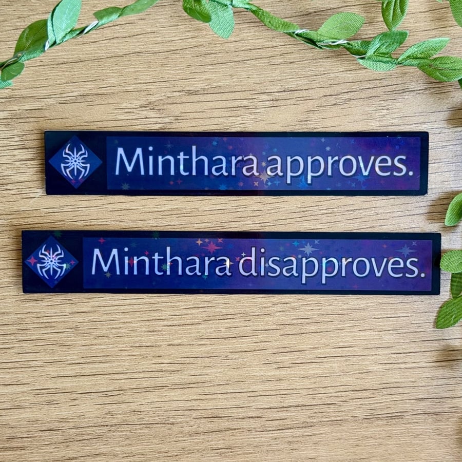 Minthara Approves Disapproves Sticker Set - Holographic Vinyl RPG Decals