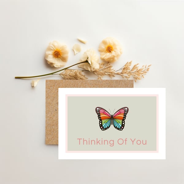 Thinking Of You Card, Sympathy Card, Get Well Soon Card, In My Thoughts Card