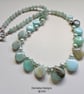 Designer Amazonite & Shell Pearl Necklace One Off - Image 3
