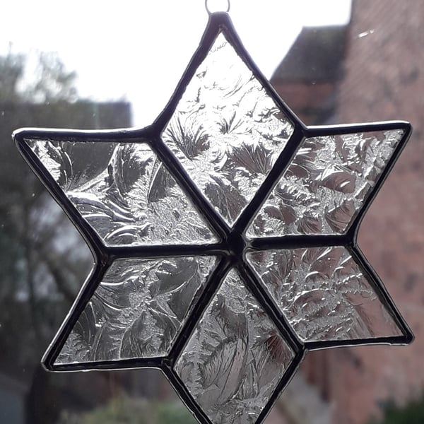 STAINED GLASS SNOWFLAKE
