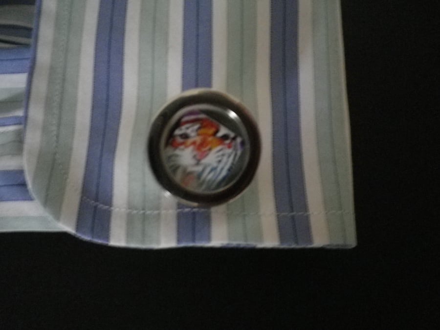 Wild Tiger cufflinks,free shipping, gift wrapped, great image, Ref 1234.