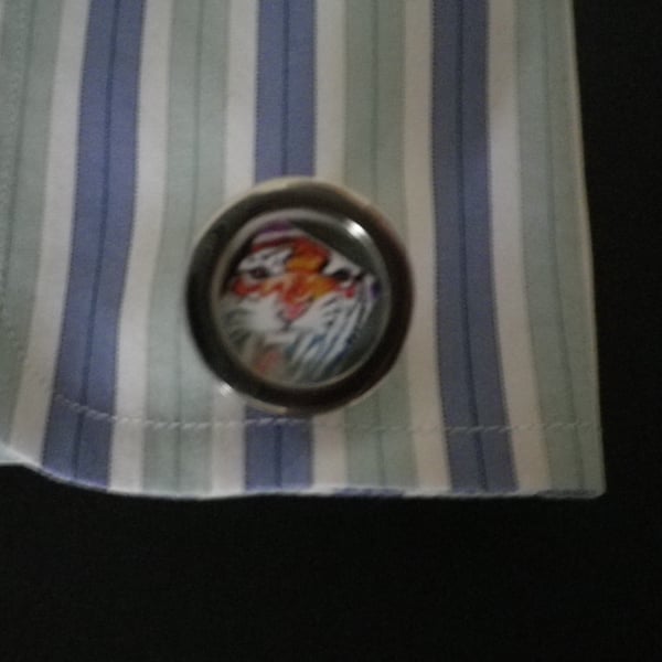 Wild Tiger cufflinks,free shipping, gift wrapped, great image, Ref 1234.