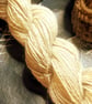 White Christmas hand spun yarn – wool and bamboo blend - 210 yards