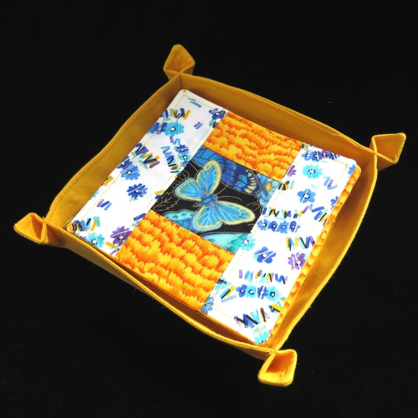 Patchwork Coaster Set - Sunshine Butterflies