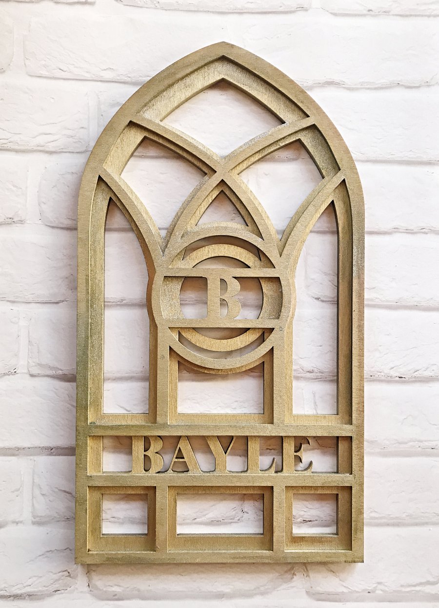 Archway Custom Personalised Monogram House or Office Plaque