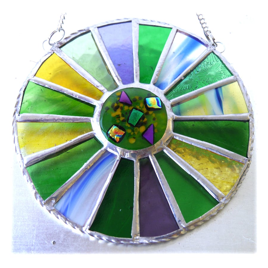 Spring Equinox Suncatcher Stained Glass Handmade 002 ColourWheel